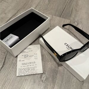 Celine tripmphe oval sunglasses black